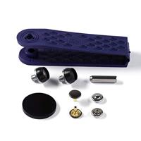 Siernieten messing 9mm zilver-oud ijzer - thumbnail