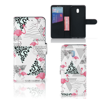 Xiaomi Redmi 8A | Telefoonhoesje | Met pasjeshouder | Flamingo Triangle - thumbnail