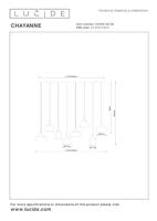 Lucide CHAYANNE - Hanglamp - 8xE14 - Zwart - thumbnail