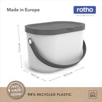 Rotho albula bio afvalbakje 3.2l wit - thumbnail