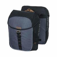Dubbele fietstas Basil Miles Double Bag 34 liter 34 x 19 x 43 cm - zwart/grijs - thumbnail