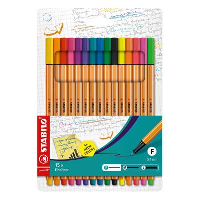 Stabilo point 88 fineliners, 15st. Stabilo point 88 fineliners, 15st.