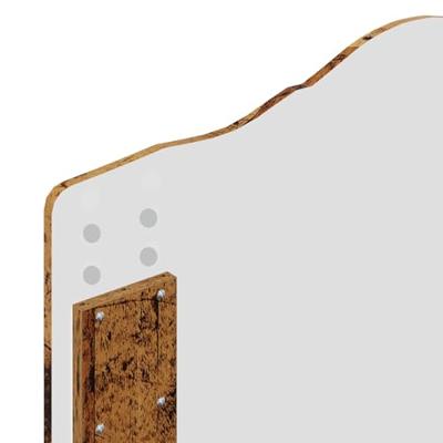 Bedframe met hoofdeinde Oudhout 90 x 190 cm Bewerkt hout