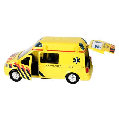 Kids Globe Die cast pull back ambulance met licht Kids Globe Die cast pull back ambulance met licht