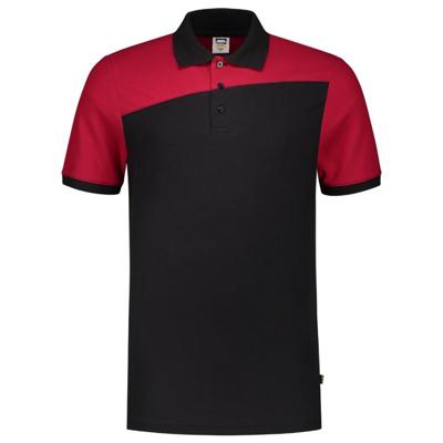 Tricorp Workwear 202006 Bicolor Naden unisex poloshirt Zwart Rood XXL