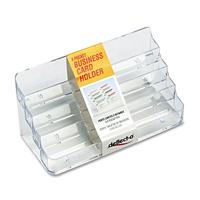 Deflecto visitekaartenhouder 2 x 4 opbergvakken, transparant - thumbnail