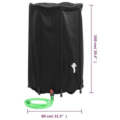 Watertank met kraan opvouwbaar 500 L PVC - thumbnail