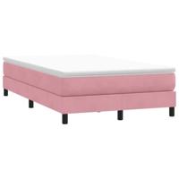 Boxspring zonder matras fluweel roze 120x220 cm - thumbnail