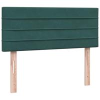 Boxspring met matras fluweel donkergroen 120x220 cm - thumbnail