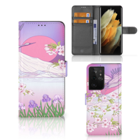 Samsung Galaxy S21 Ultra | Telefoonhoesje | Met pasjeshouder | Bird Flying - thumbnail