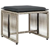 7-delige Tuinset met kussens poly rattan grijs - thumbnail