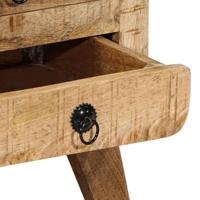 Nachtkastje 2 st 37x32x50 cm massief hout ruw mangohout - thumbnail