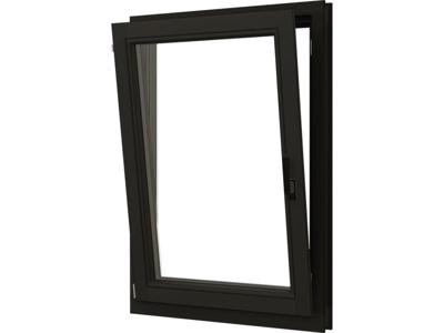 Trendhout Draai/kiepraam - 77,4x107,4 cm - linksdraaiend - zwart - incl. raambeslag- - - Trendhout