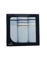 3 stuks - Heren zakdoeken, Lichtblauw - thumbnail