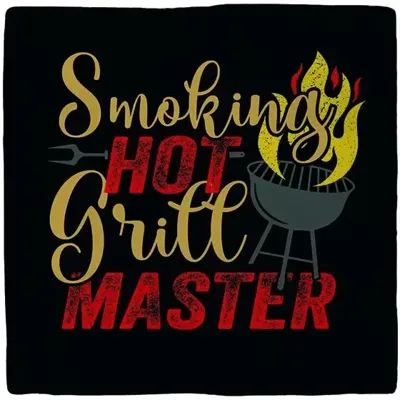 Plenty Gifts tegeltje keramiek grill master 10x10cm zwart Plenty Gifts tegeltje keramiek grill master 10x10cm zwart