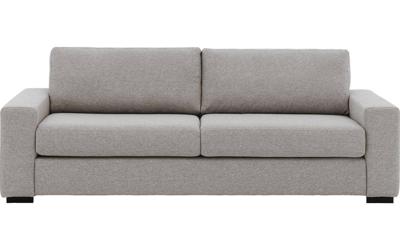 Goossens Bank Lucca grijs, stof, 3-zits, stijlvol landelijk