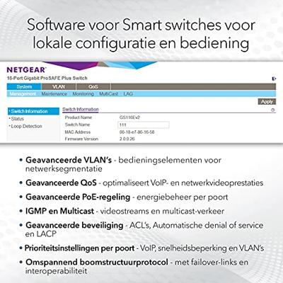 NETGEAR GS310TP Managed L2 Gigabit Ethernet (10/100/1000) Power over Ethernet (PoE) Zwart