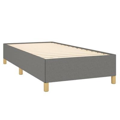 Boxspring met matras stof donkergrijs 100x200 cm