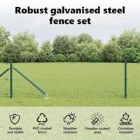 VidaXL Afrasteringspaal groen 10 x 0,4 m (25 x 25 mm gaas) - thumbnail