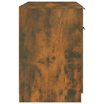 Bureau 100x50x75 cm bewerkt hout gerookt eikenkleurig
