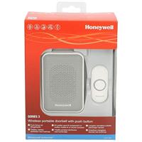 Honeywell DC313N Draadloze draagbare deurbel met volumeregeling en drukknop - thumbnail