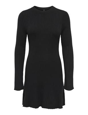 Only Onlmichella Ls O-neck Dress Knt Noos Jurken Black