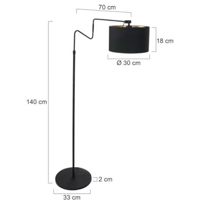 Steinhauer Zwarte leeslampLinstrom - 2132ZW