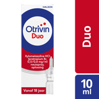 Otrivin Duo Xylometazoline HCl Ipratropium Br, 0,5/0,6 mg/ml Neusspray bij een verstopte neus en loopneus - thumbnail