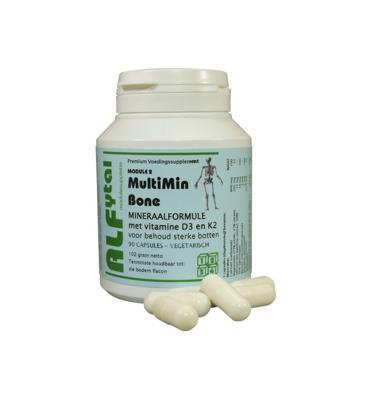 Alfytal MultiMin bone botformule met vit. D3 en K2 90 Vegetarische capsules