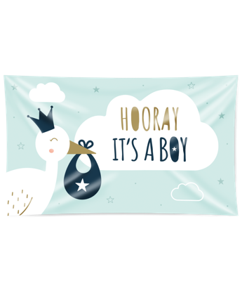 Gevelvlag Geboorte &apos;Hooray It`s A Boy&apos;