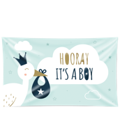 Gevelvlag Geboorte &apos;Hooray It`s A Boy&apos; - thumbnail