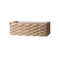 Wastafelonderkast BWS Mila 1 Lade Greeploos Soft Close 119x40x52 cm Licht Eiken - thumbnail