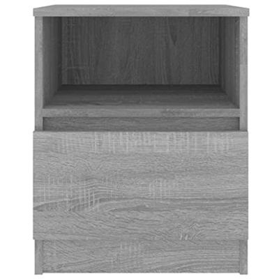 Nachtkastjes 2 st 40x40x50 cm bewerkt hout grijs sonoma eiken