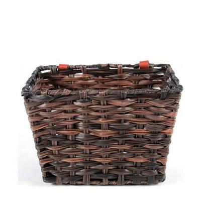 Volare gevlochten rieten fietsmand - klein - zwart Volare gevlochten rieten fietsmand - klein - zwart