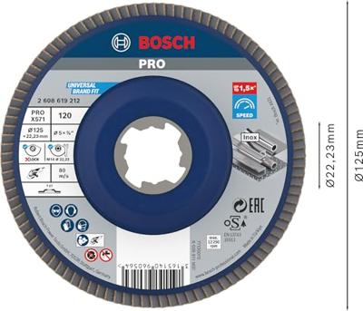 Bosch X-LOCK Lamellenschijf Best for Metal, 125mm, K120 slijpschijf Bosch X-LOCK Lamellenschijf Best for Metal, 125mm, K120 slijpschijf