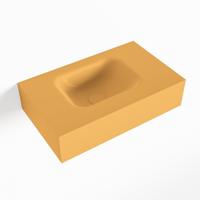 MONDIAZ LEX Ocher vrijhangende solid surface wastafel 50cm. Positie wasbak links - thumbnail