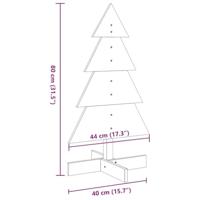 VidaXL Kerstdecoratie kerstboom 80 cm massief grenenhout wasbruin - thumbnail