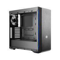 MasterBox MB600L - Midtowermodel - ATX - geen voeding ( ATX ) - USB/Audio - zwart met blauwe rand - zonder ODD - thumbnail
