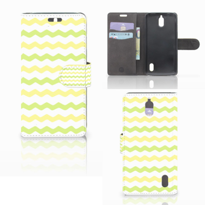 Huawei Y625 Telefoon Hoesje Waves Yellow Huawei Y625 Telefoon Hoesje Waves Yellow
