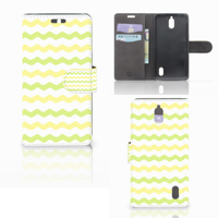 Huawei Y625 Telefoon Hoesje Waves Yellow - thumbnail