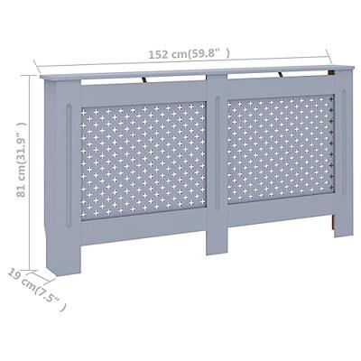 Radiatorombouw 152x19x81,5 cm MDF antraciet