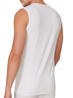 2-Pack mouwloos shirt - 95/5 - Biologisch katoen - Witte mouwloze shirts zonder mouwen met ronde hals