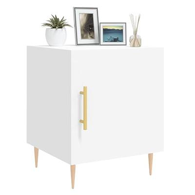 Nachtkastjes 2 st 40x40x50 cm bewerkt hout wit