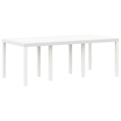 9-delige tuinset met kussens, witte poly rattan