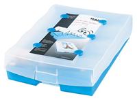 HAN CROCO 9988-643 Flashcards Blauw (doorschijnend) Aantal kaarten (max.): 2.000 kaarten DIN A8 liggend - thumbnail