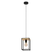 Eglo Landelijke hanglampLibertad zwart met hout - 99795 - thumbnail