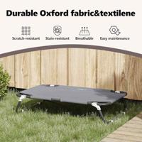 VidaXL Hondenbed lichtgrijs 80 x 55 x 18 cm staal - thumbnail