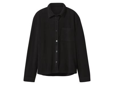 esmara Men Fleece heren overhemd (Zwart, M)
