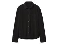 esmara Men Fleece heren overhemd (Zwart, M) - thumbnail