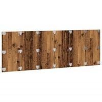 Hoofdbord wandmodel 240x1,5x80 cm bewerkt hout oud houtkleurig - thumbnail